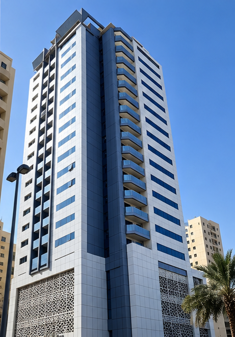 Modern glass building project